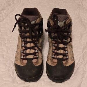 Merrell Brown and Tan Lace-Up Hiking Boots